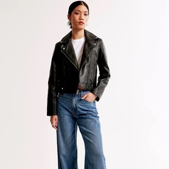 Abercrombie Moto Jacket - size S (with wear and tear) - Picture 1 of 6